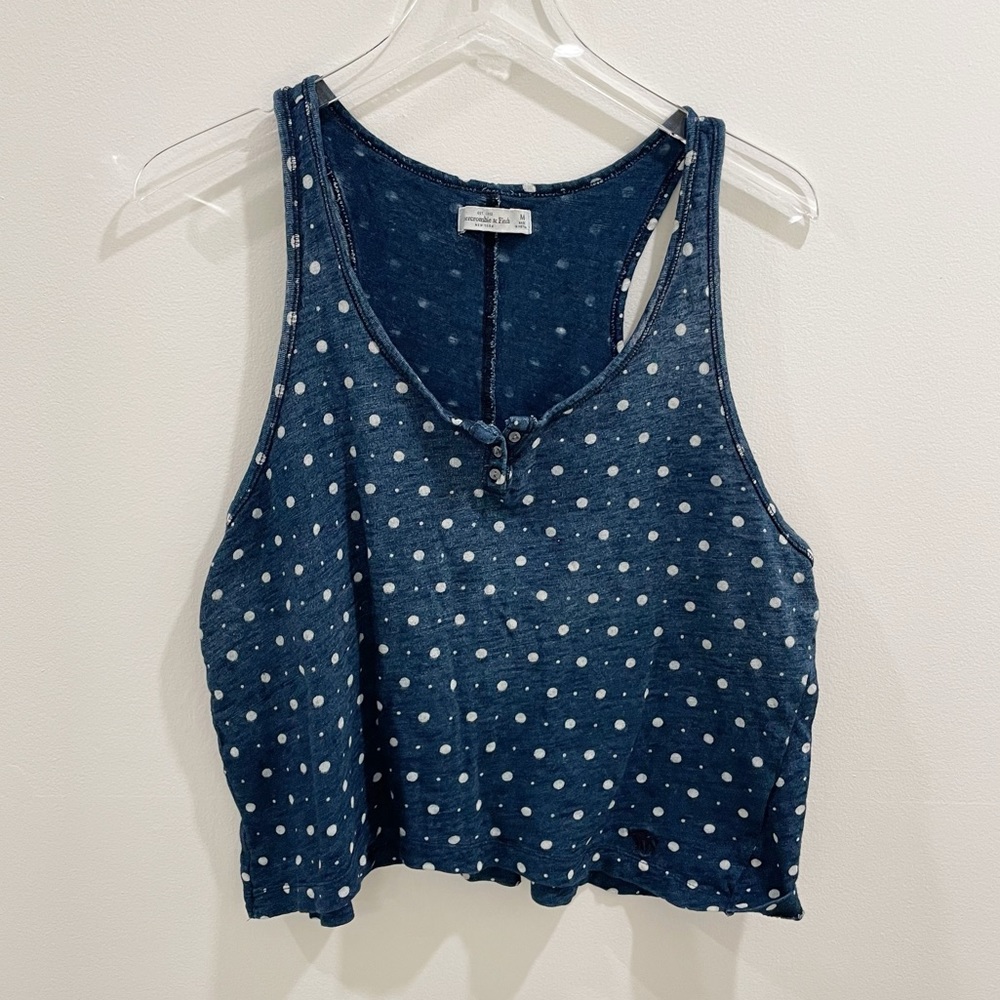 Abercrombie & Fitch Polka Dot Cropped Tank Top